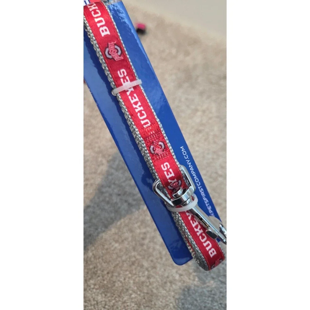 Ohio state buckeyes size medium dog leash